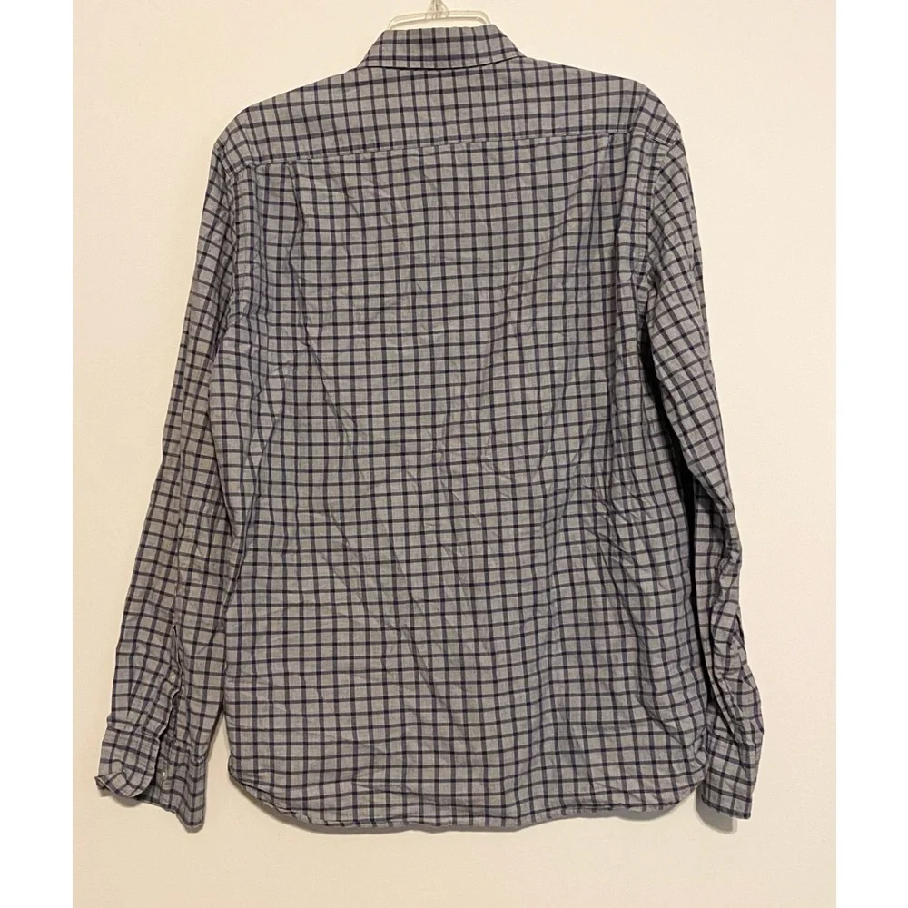 EUC J. Crew Button Down Shirt SZ L Blue on Blue